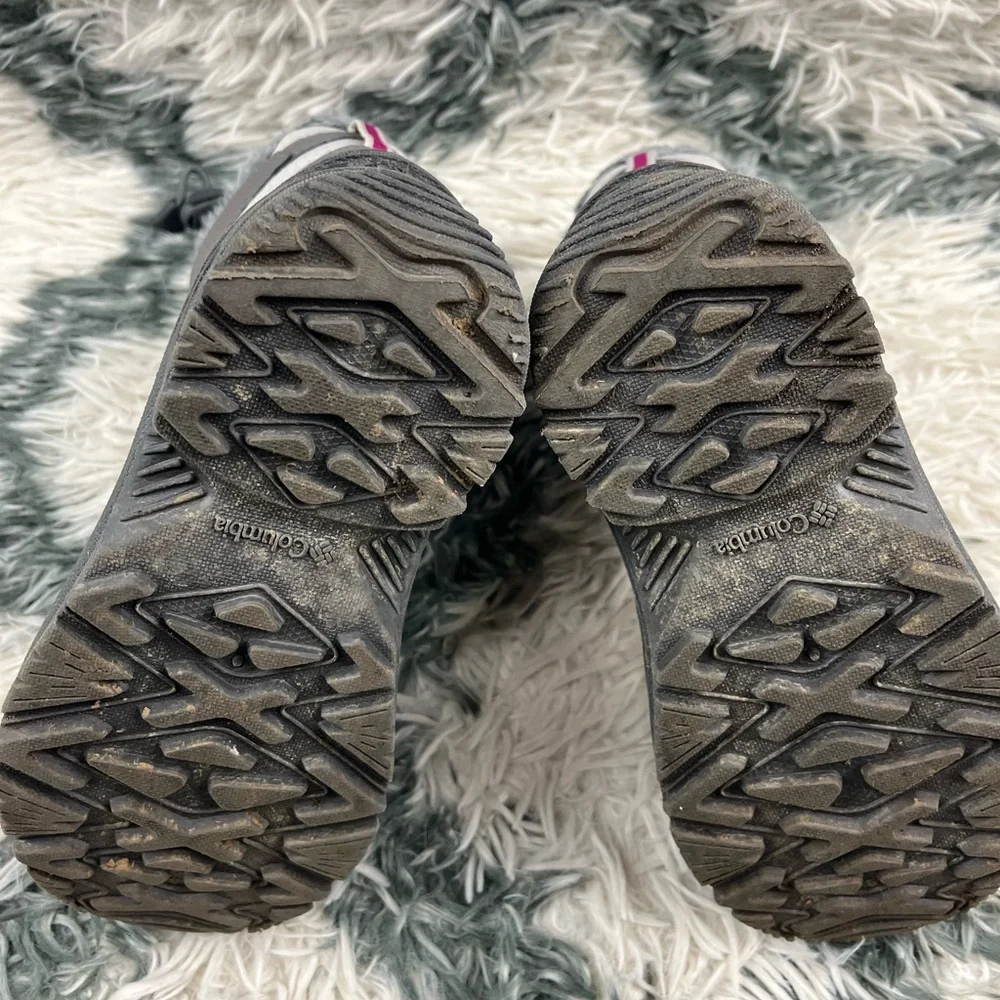 Columbia Kids Girls Gray Insulated Lind Snow Boots Waterproof Faux Fur Size 4